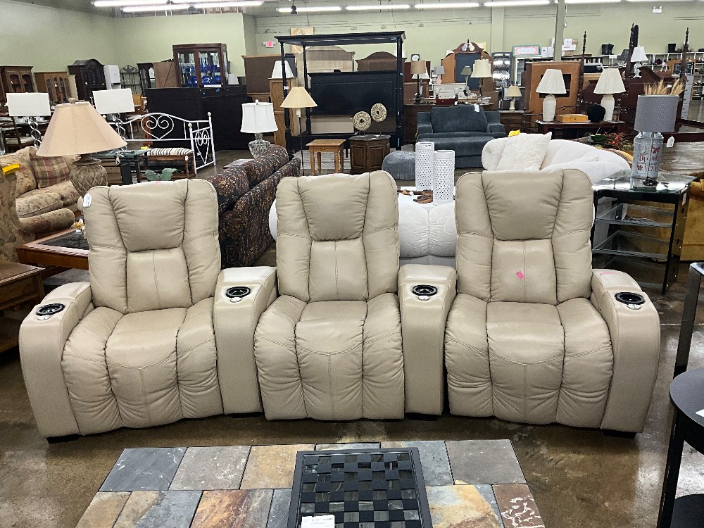 3pc Cream Theater Seating
