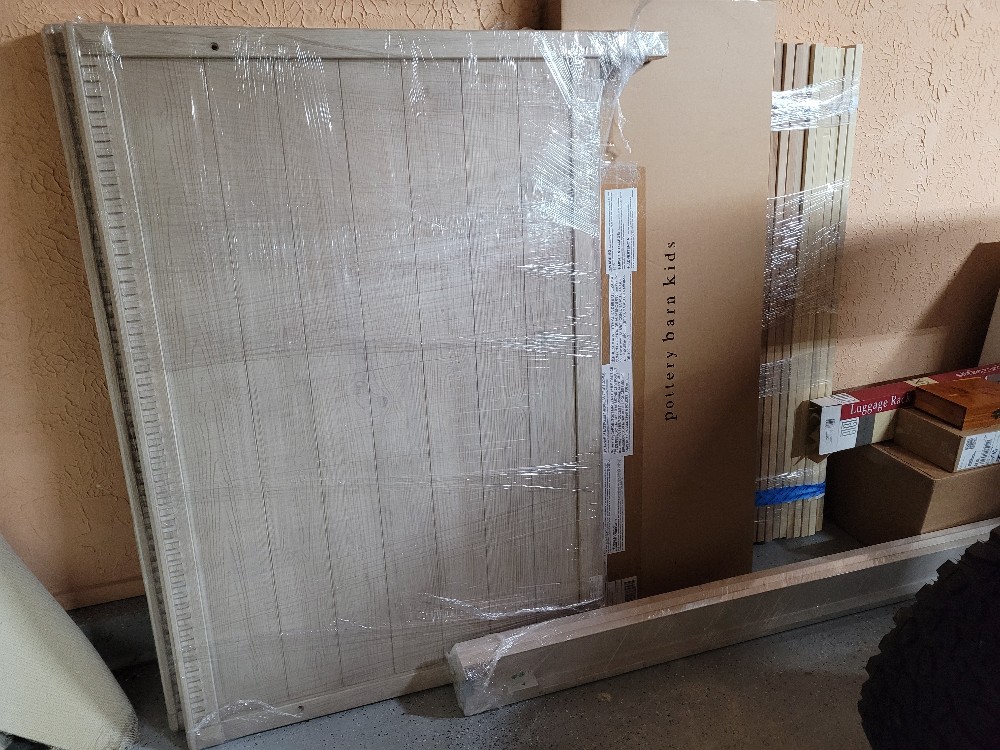 Weathered White Pottery Barn Kids Converter Crib