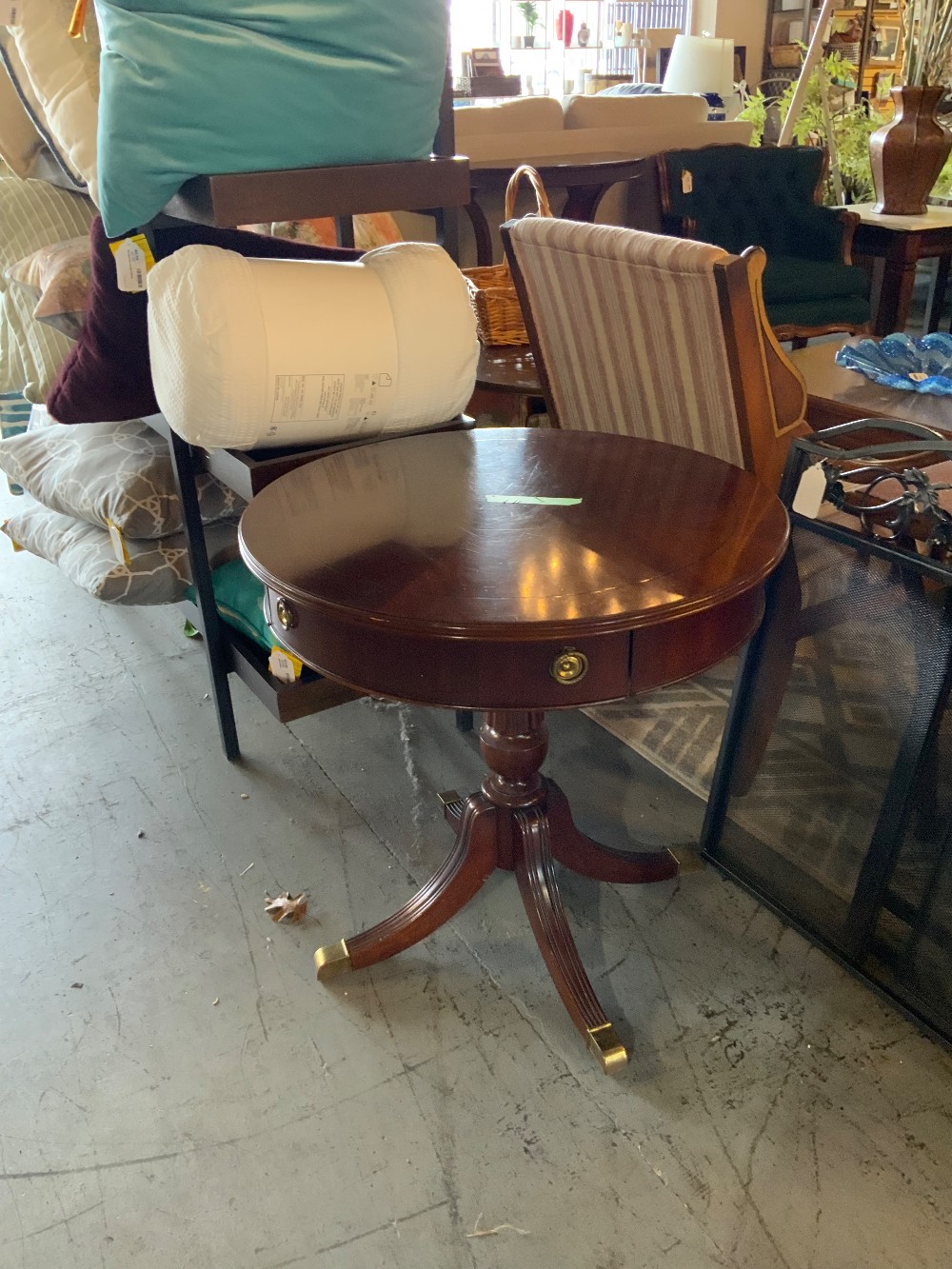 Lane Dark Wood Round End Table