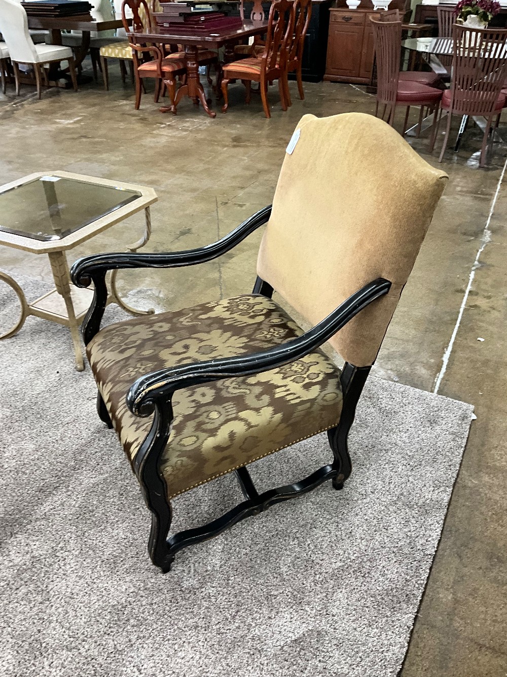 Haverty's Gold & Black Accent Chair