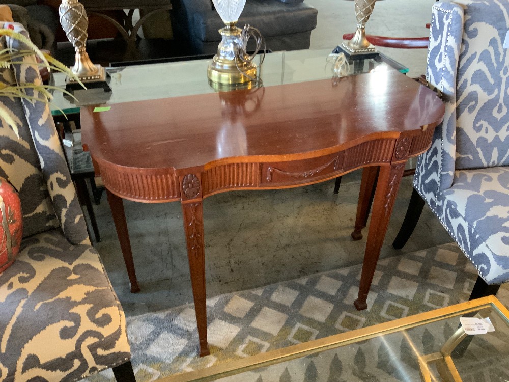 Red Wood Sofa Table