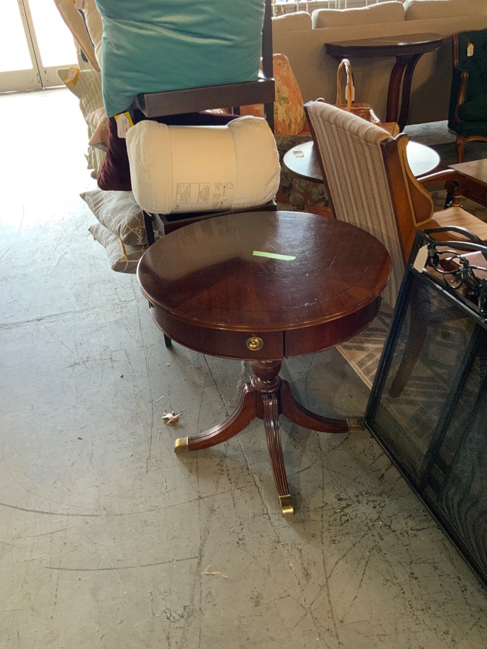 Lane Dark Wood Round End Table