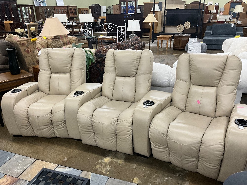 3pc Cream Theater Seating