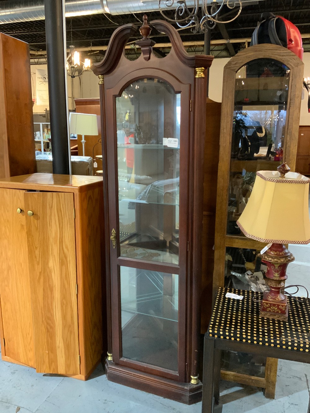 Glass door Corner cabinet