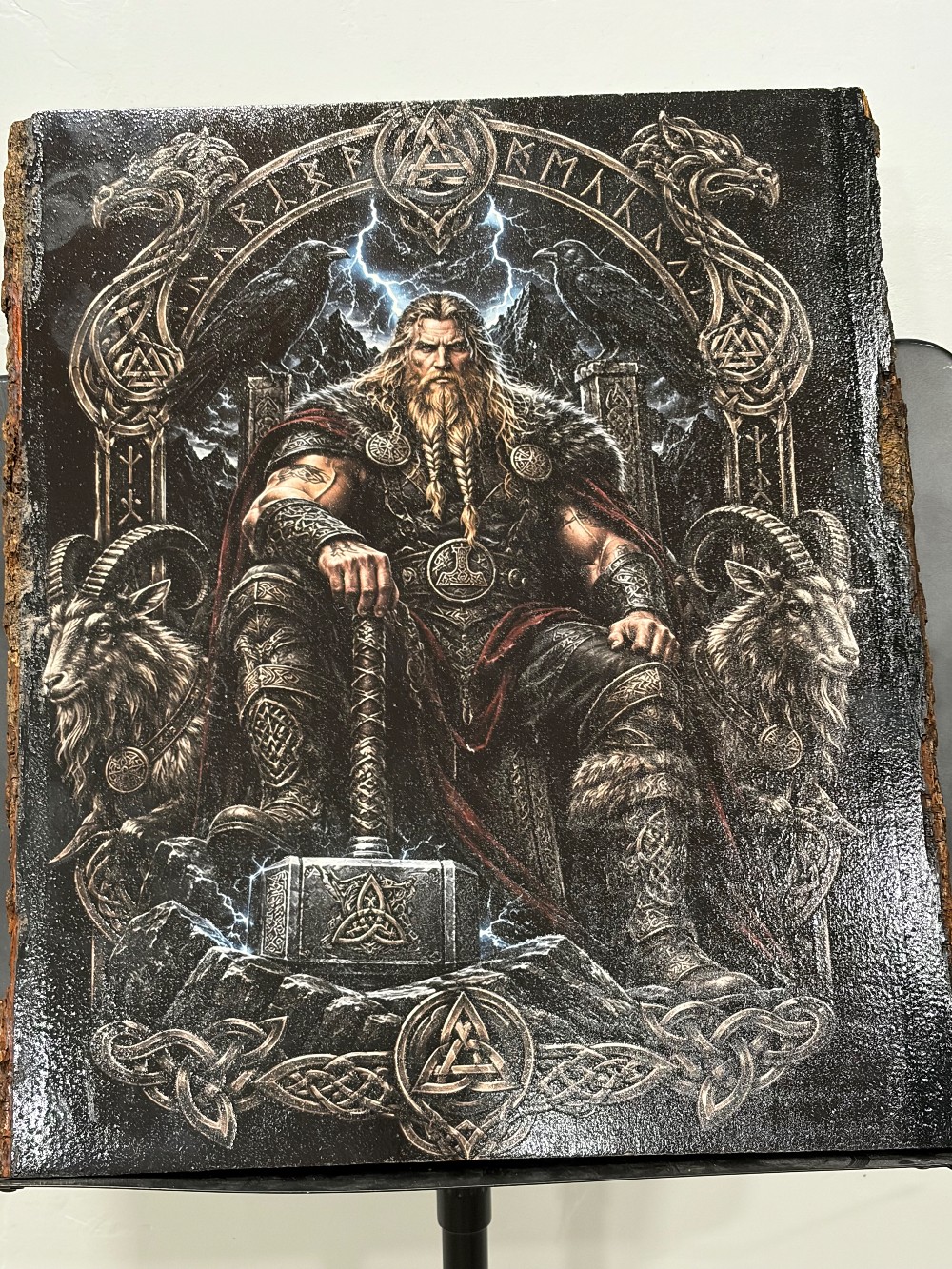 Natural edged wooden photo of Thor