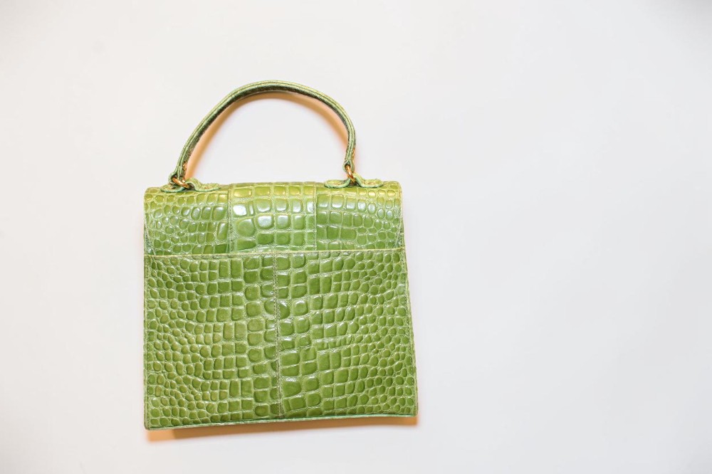 Lord and Taylor Croc Embossed Handbag