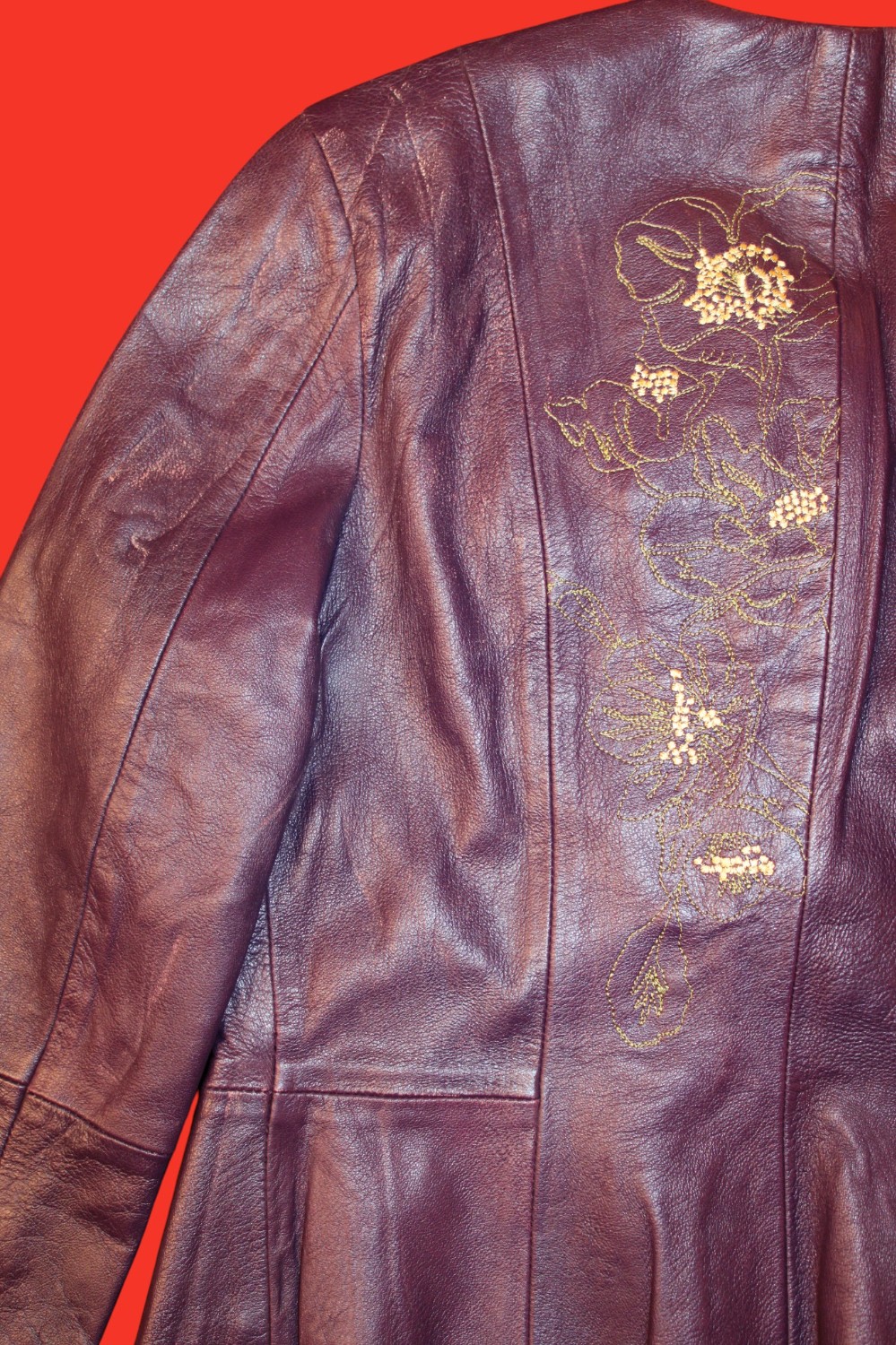 St. Vincent Purple Leather Jacket (Sz 6)