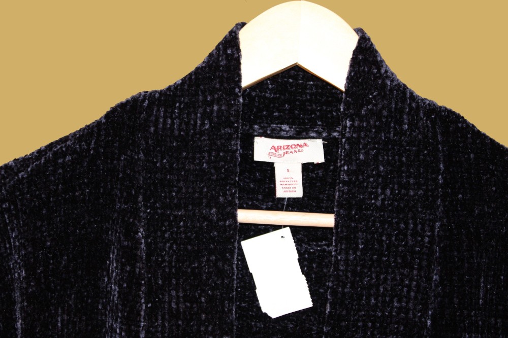 Arizona Jean Company Midnight Chenille Cardigan (Sz S)