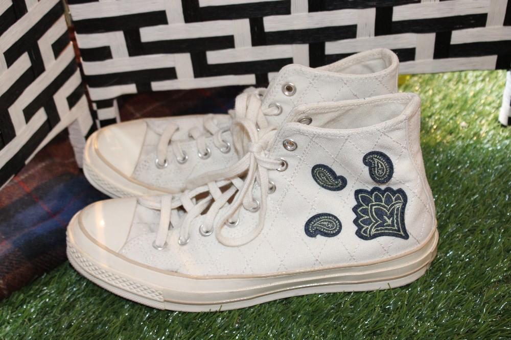 Converse Chuck 70 High Crafted Patches Egret Mens sz 8.5