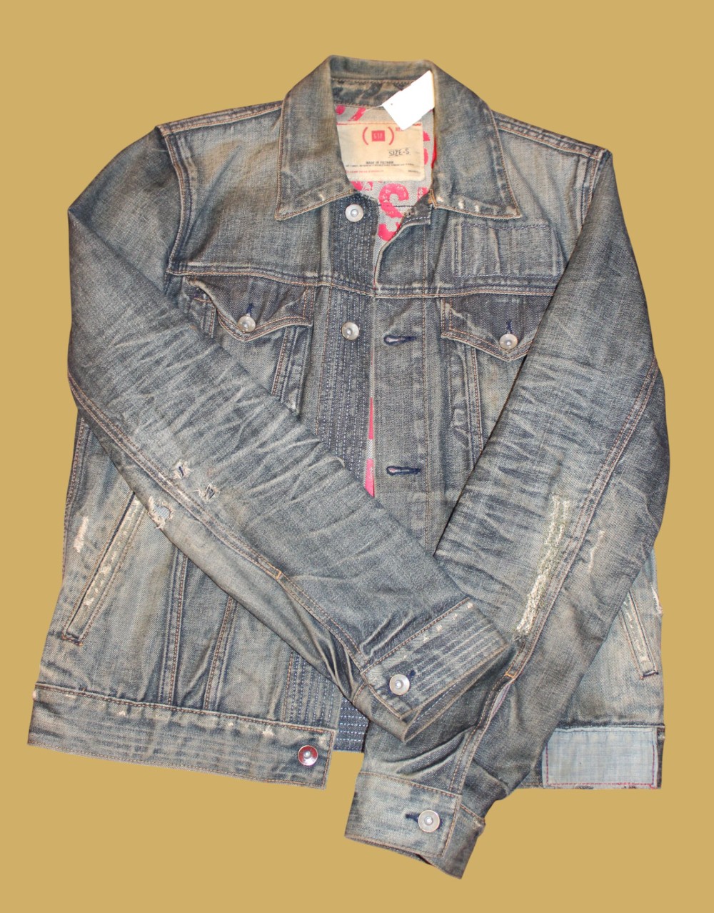 Vintage GAP RED Jean Jacket (Sz S)