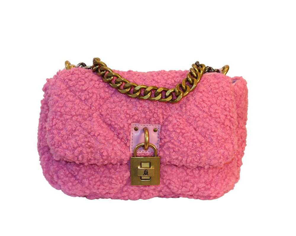 NWT Steve Madden Pink Fuzzy Crossbody
