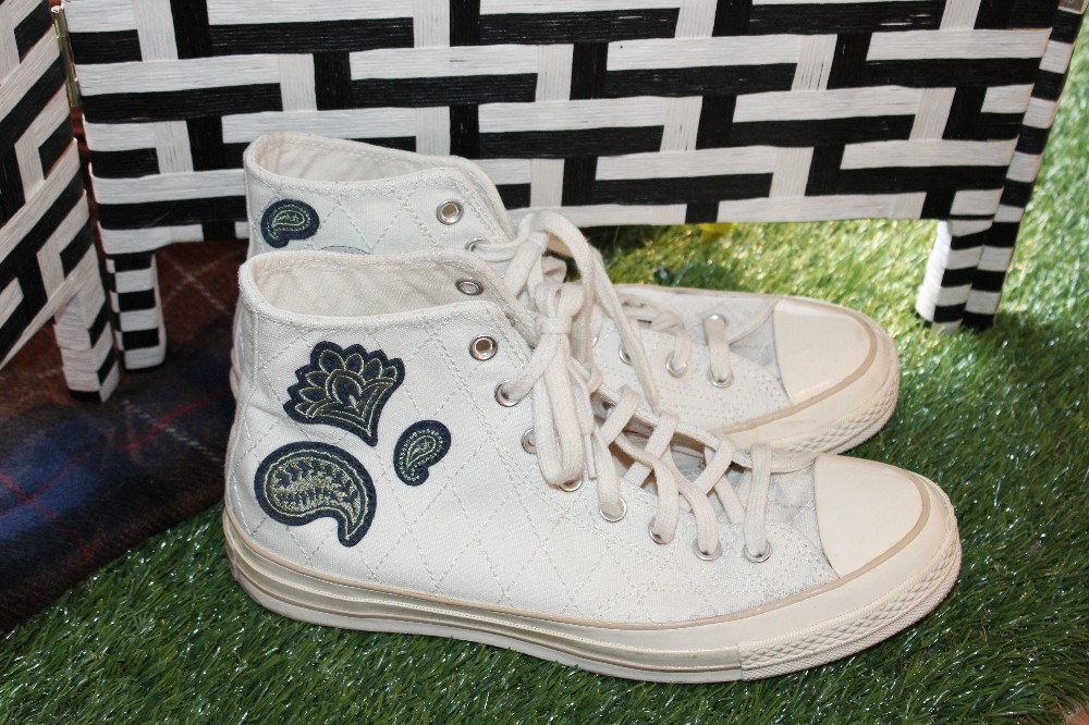 Converse Chuck 70 High Crafted Patches Egret Mens sz 8.5