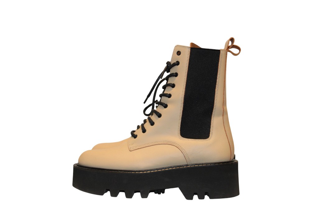 ATP Atelier Pesaro Vanilla Combat Boots (Sz 37)