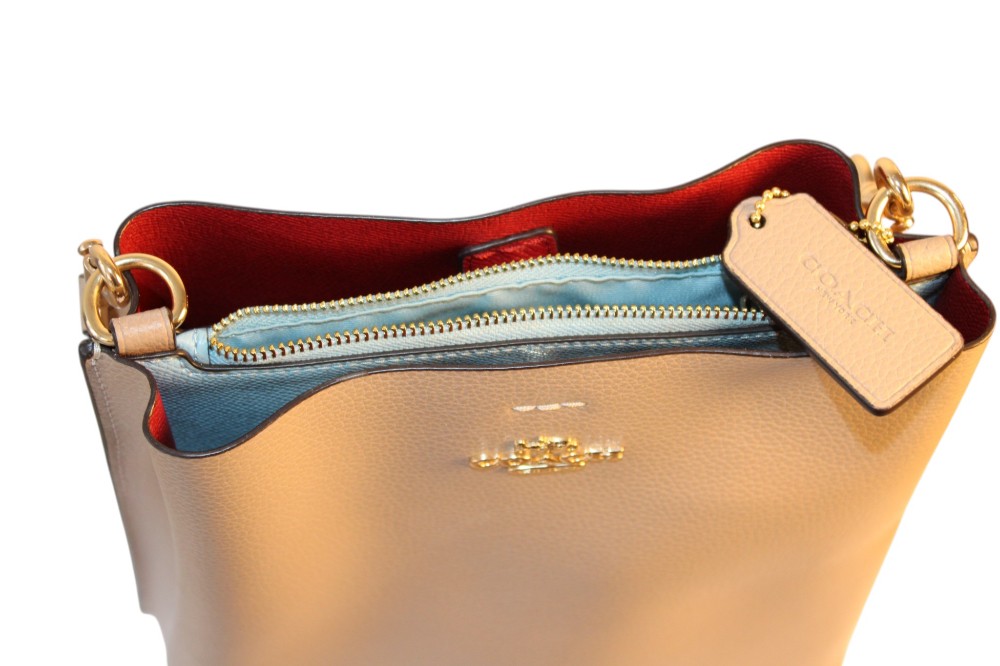 Coach Mollie Leather Bucket Bag w Crossbody Strap