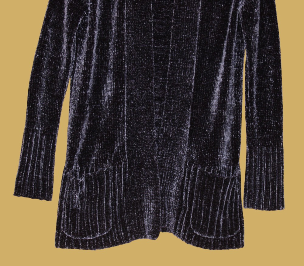 Arizona Jean Company Midnight Chenille Cardigan (Sz S)