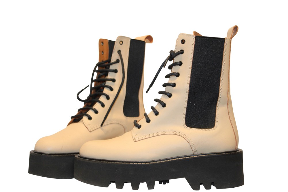 ATP Atelier Pesaro Vanilla Combat Boots (Sz 37)