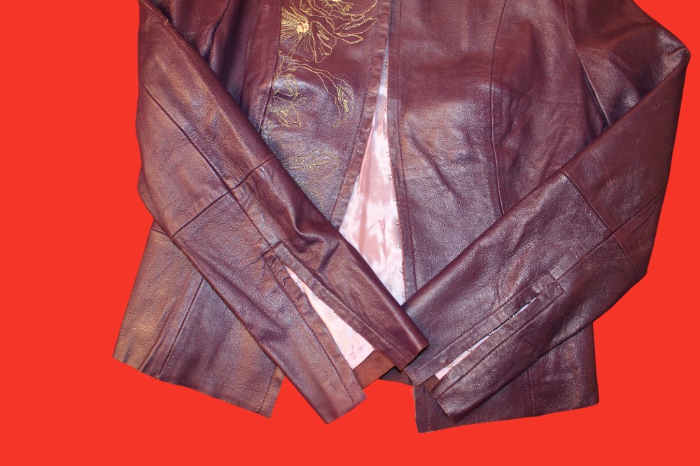 St. Vincent Purple Leather Jacket (Sz 6)