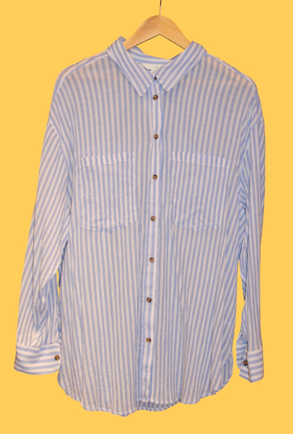 H&M Blue and White Button Down (Sz XXL)