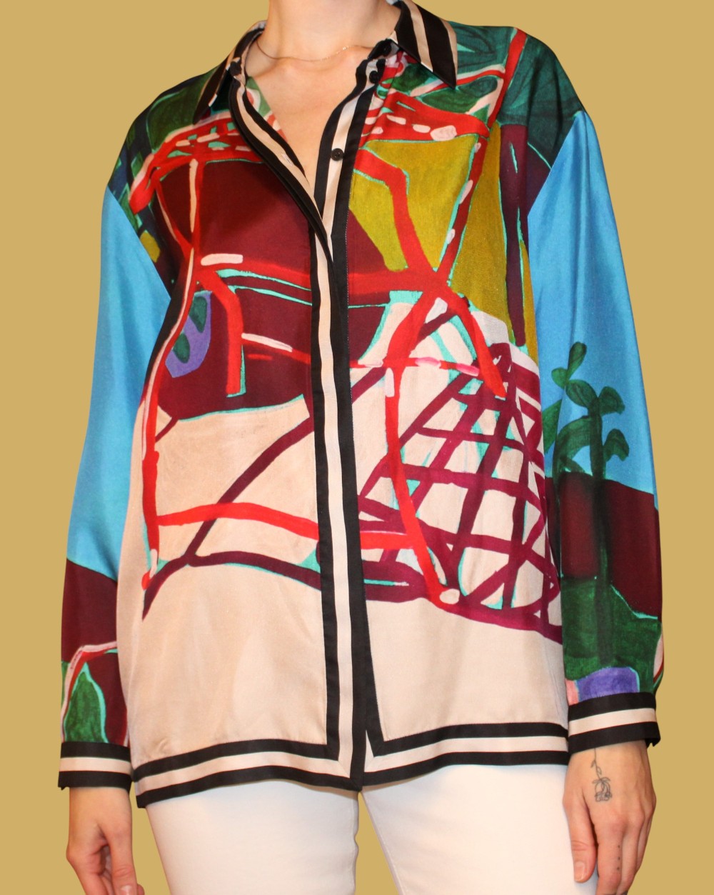 Munthe Multi Colored Blouse (Sz 36)