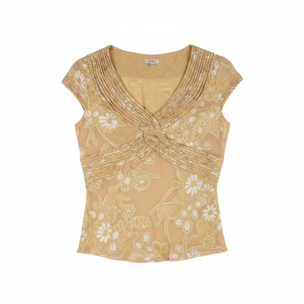 Odille Marigold Floral Blouse sz 6
