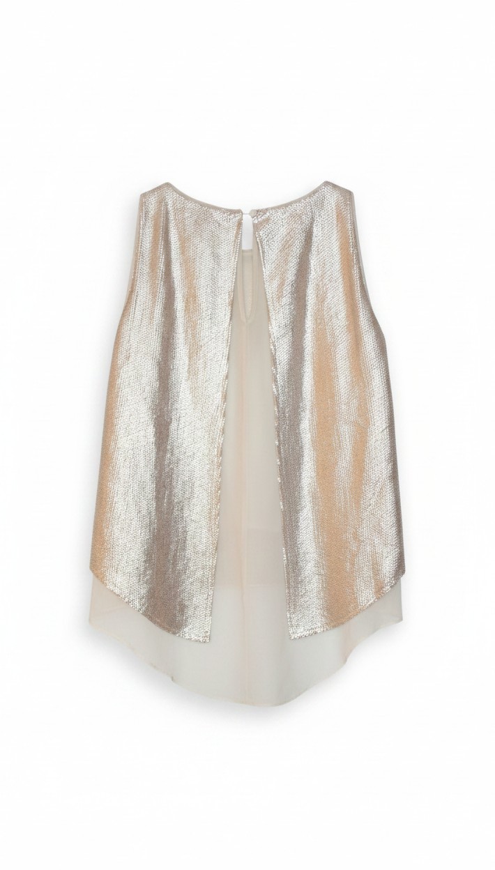 BCBG MaxAzria Rose Gold Top (Sz XS)