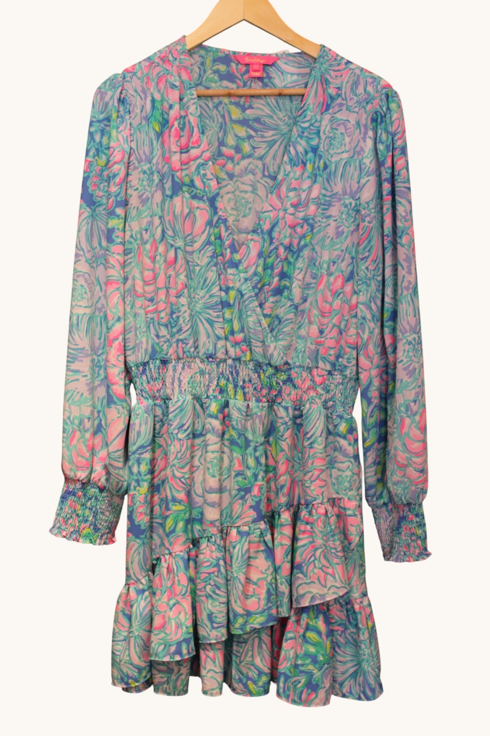 Lilly Pulitzer Cristiana Long Sleeve Stretch Dress (Sz 16)