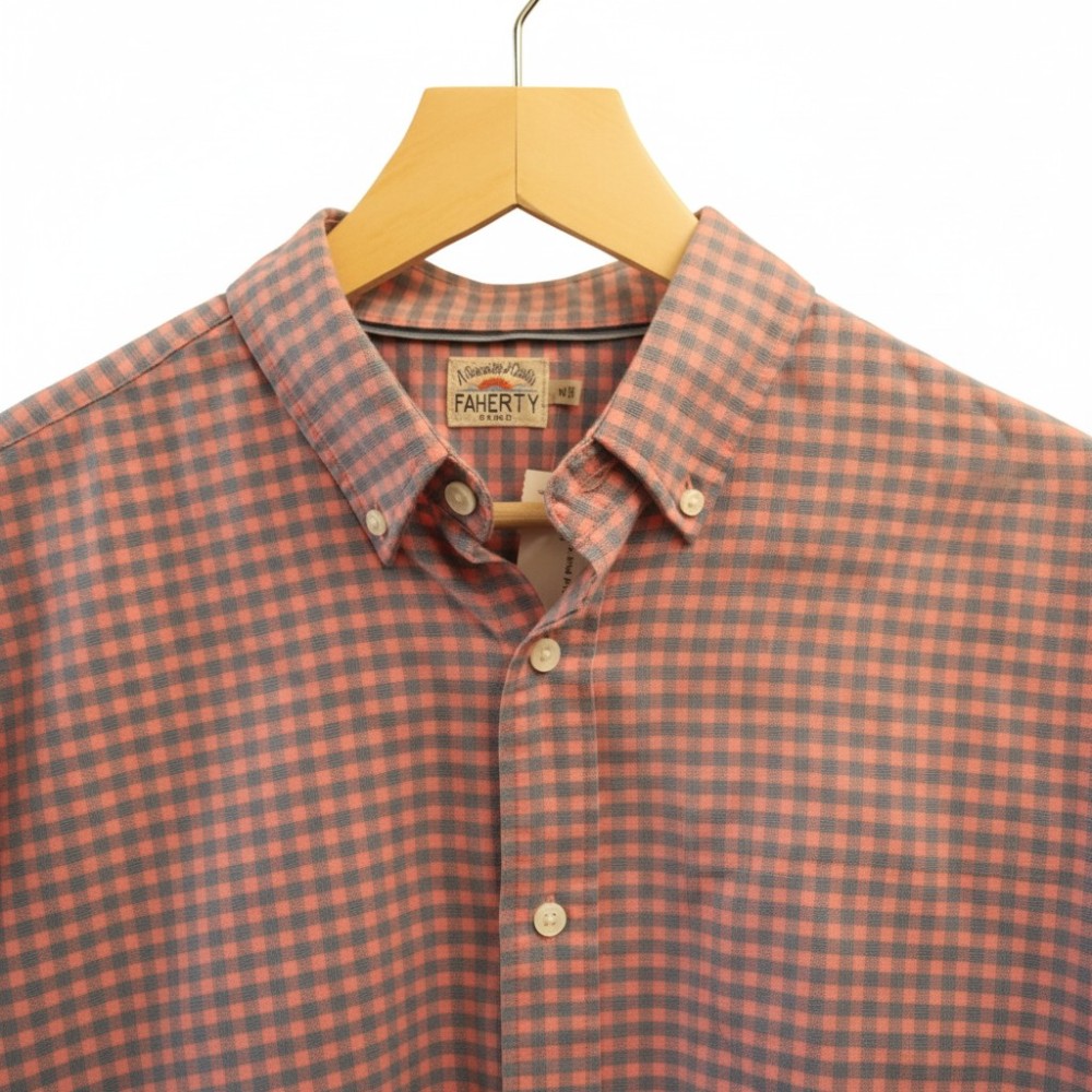 Faherty Blue and Pink Button Down (Sz M)