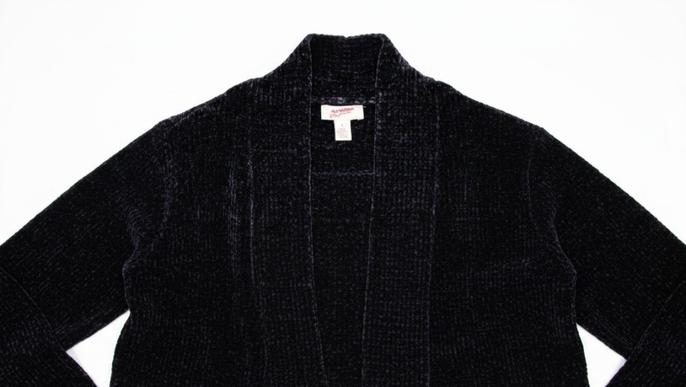 Arizona Jean Company Midnight Chenille Cardigan (Sz S)