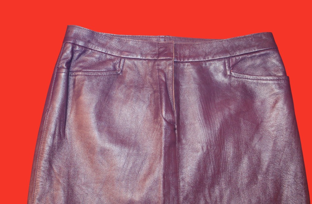 St. Vincent Purple Leather Skirt (Sz 6)