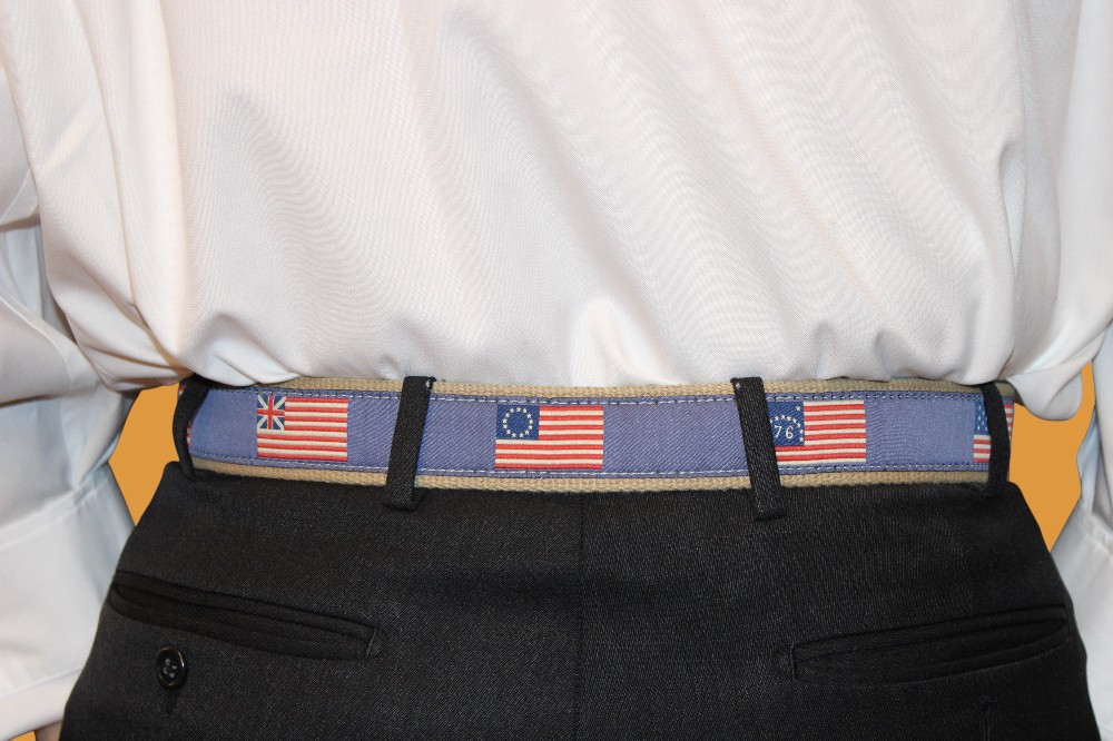 The Belted Cow Co. Flag Belt (Sz 32)