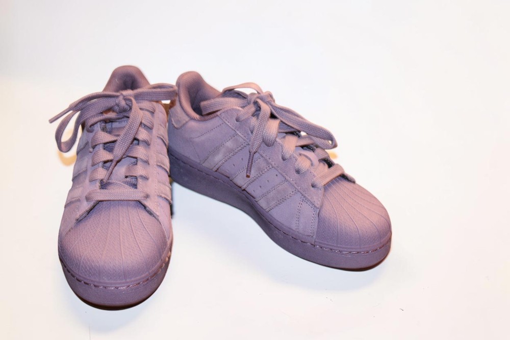 Adidas Violet Superstars Shell Top Platforms sz 6