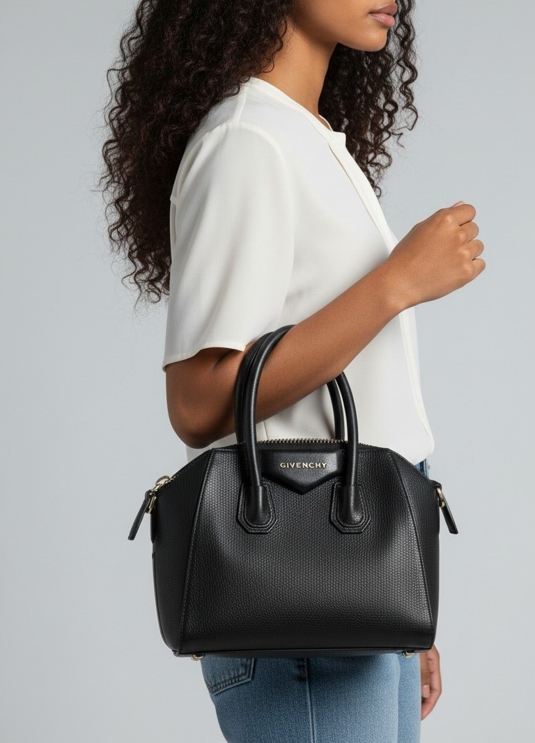 Givenchy Antigona Mini Black Grained Leather