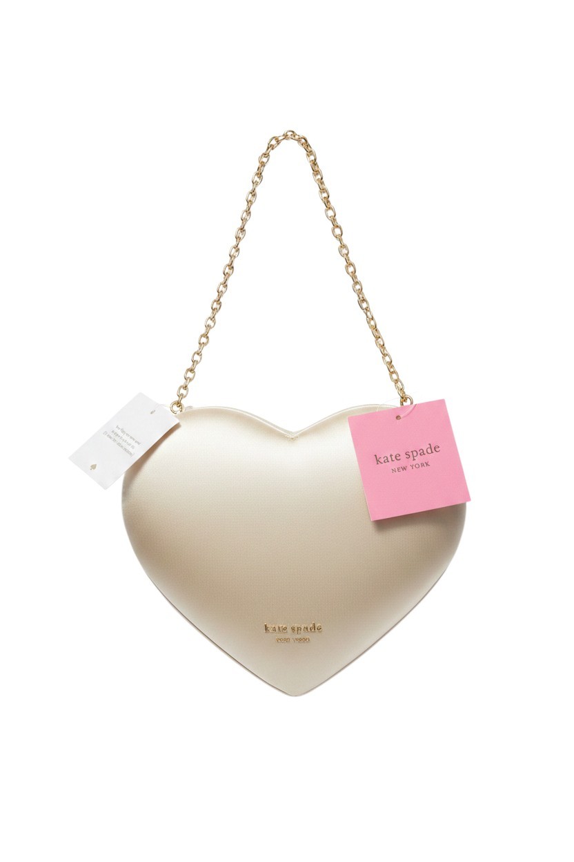 Kate Spade Bridal Embellished 3d Heart Clutch
