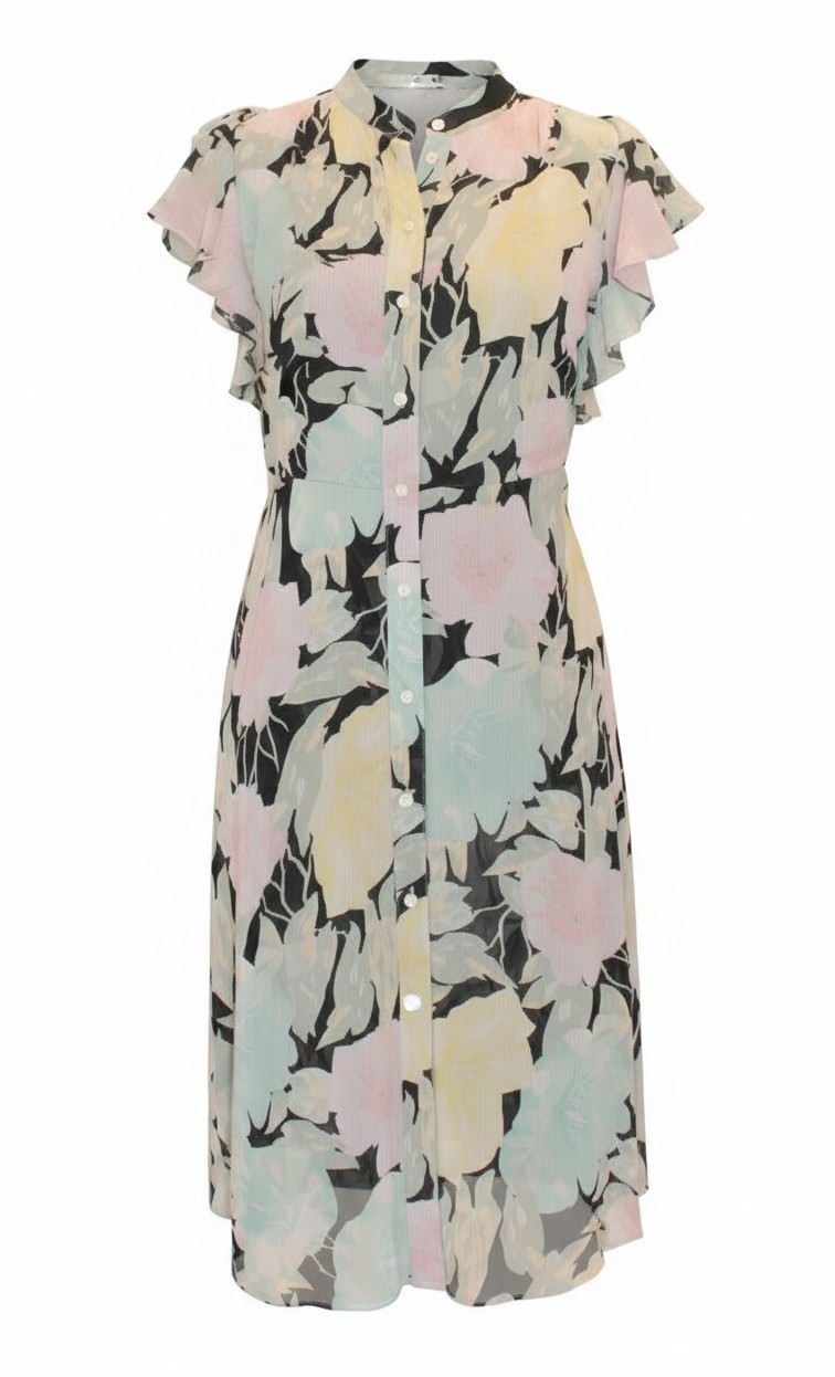 Ralph Lauren Floral Belted Georgette Dress sz 6
