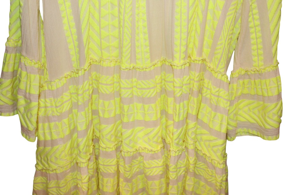 Devotion Twins Ella Tunic Dress Neon Yellow sz M