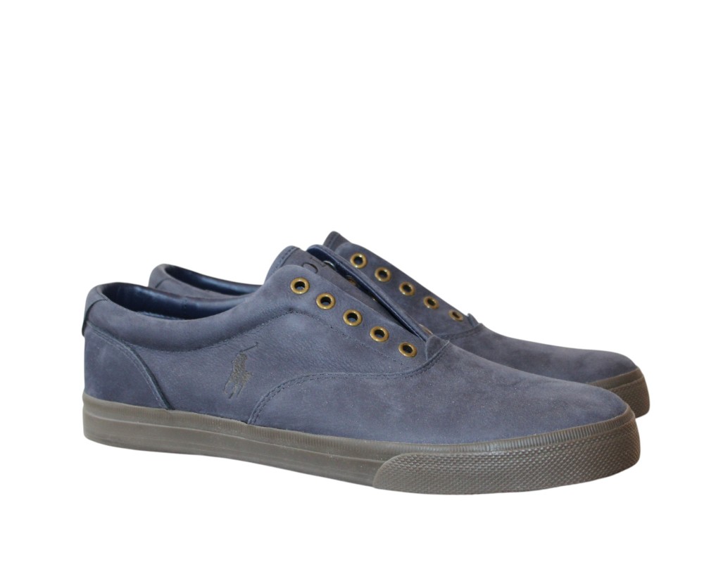 Polo Ralph Lauren Navy Leather Trainer (Sz 12)