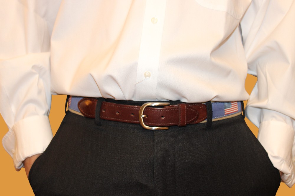 The Belted Cow Co. Flag Belt (Sz 32)