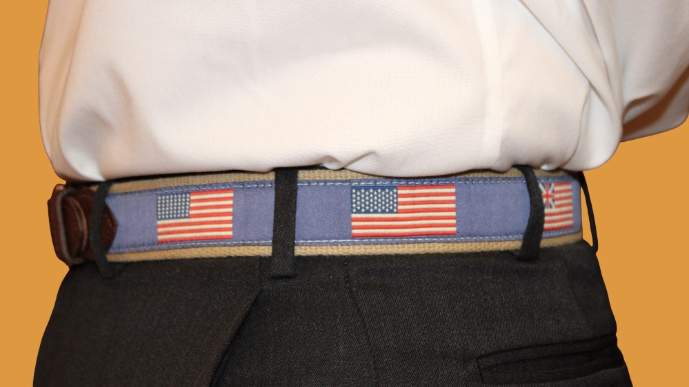 The Belted Cow Co. Flag Belt (Sz 32)