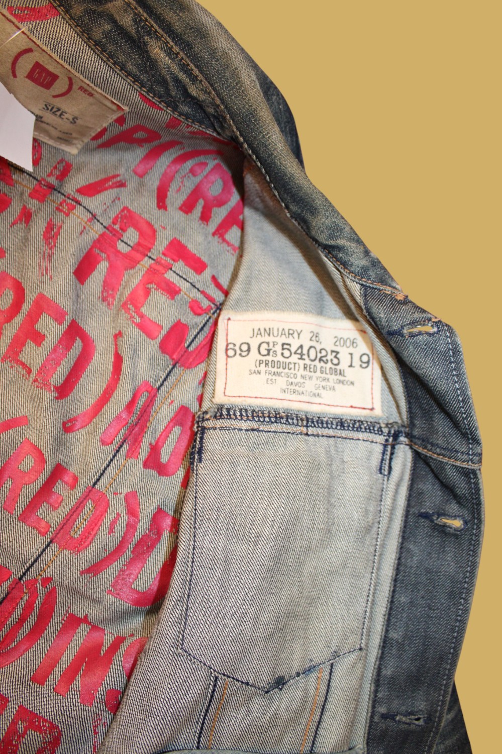 Vintage GAP RED Jean Jacket (Sz S)