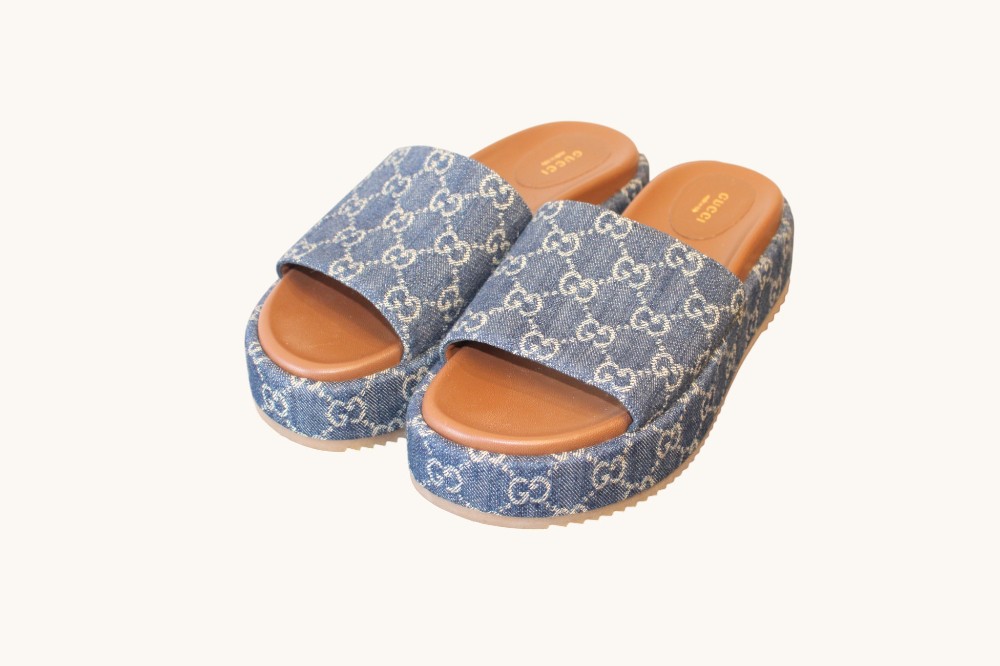 Gucci Double G Cloth Mules sz 9