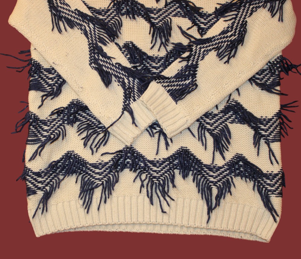 Mink Pink Fringe Sweater (Sz M)