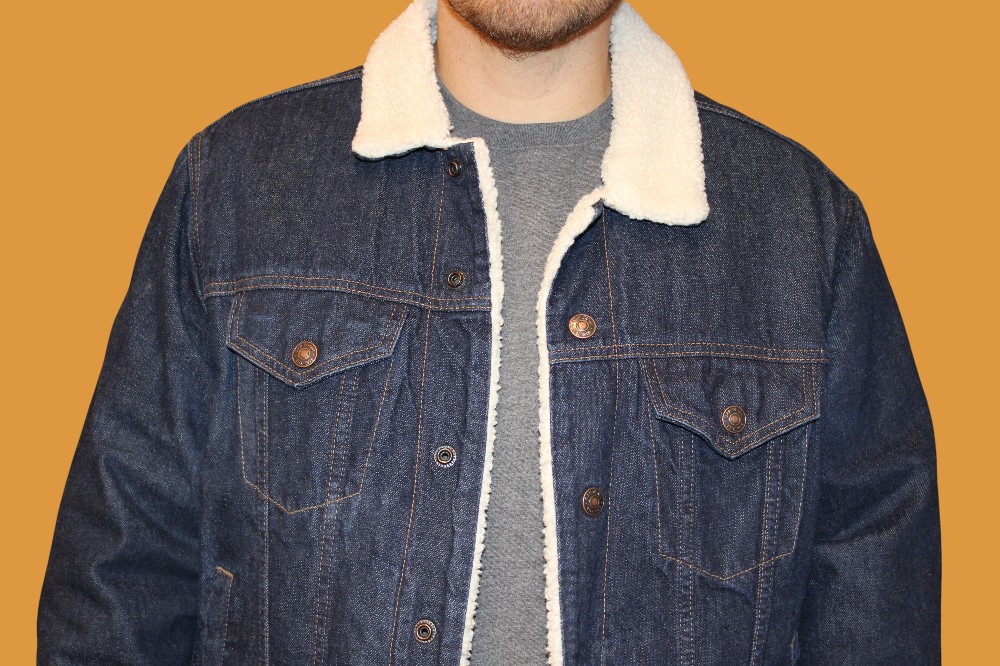 Gap Denim Sherpa Lined Jacket (Sz M)