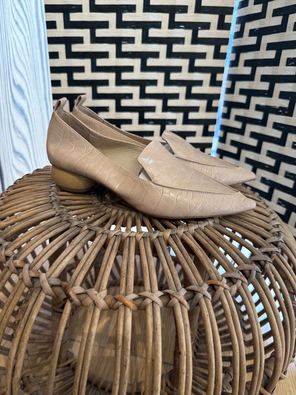 Jeffrey Campbell Vinny Croc Embossed Leather Loafer