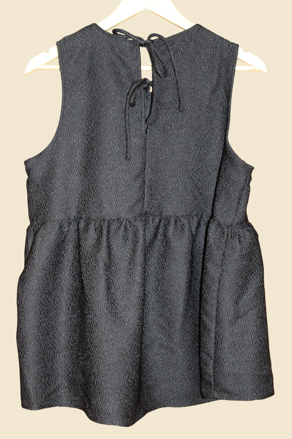 Who What Wear Black Babydoll Tank Top (Sz L)