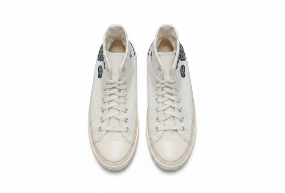 Converse Chuck 70 High Crafted Patches Egret Mens (Sz 8.5)