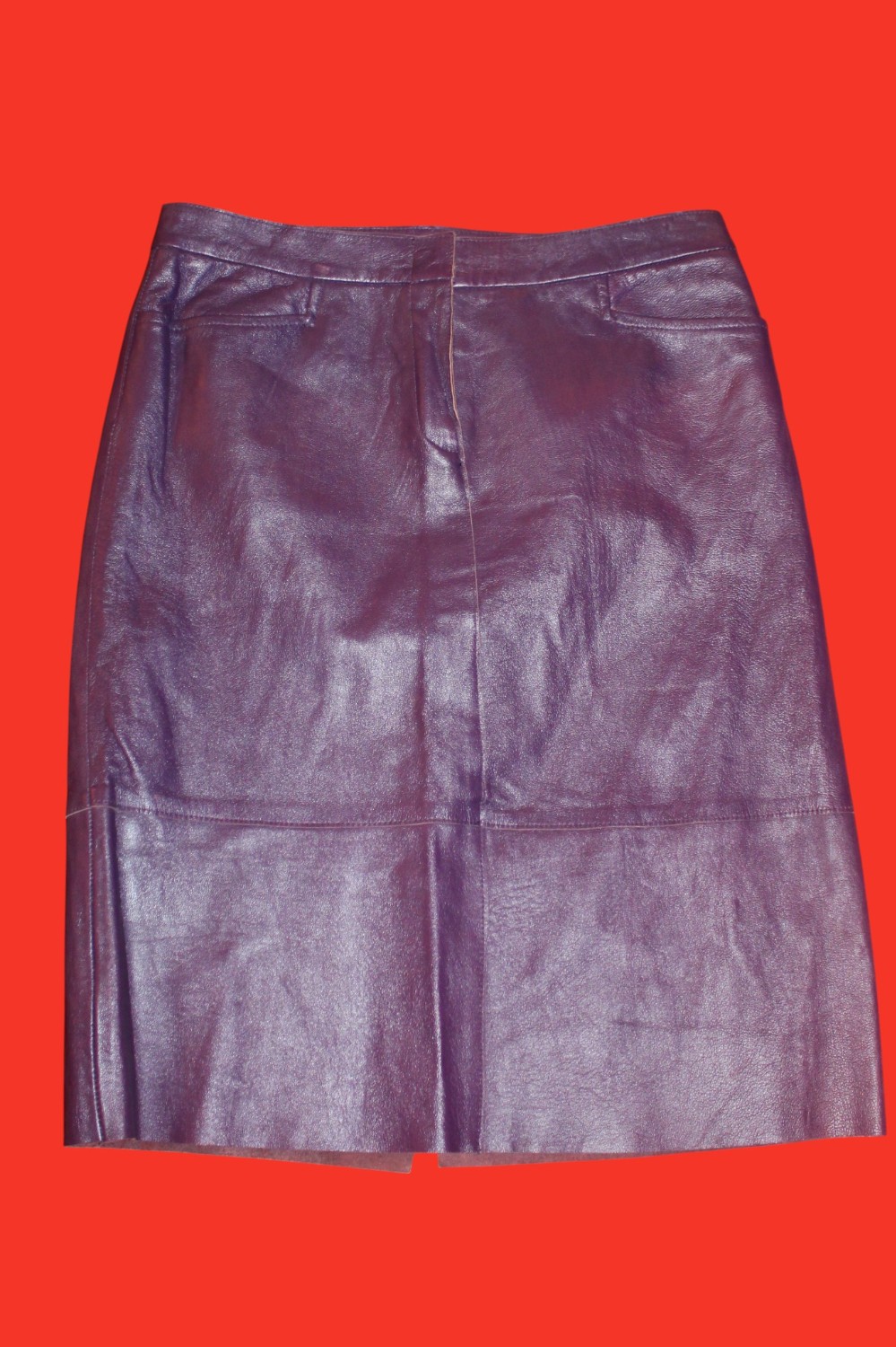 St. Vincent Purple Leather Skirt (Sz 6)