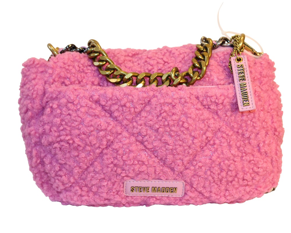 NWT Steve Madden Pink Fuzzy Crossbody
