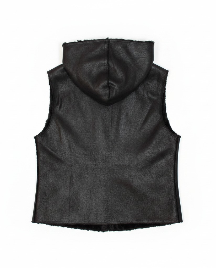 C&C California Faux Fur Vest with Hood (Sz M)