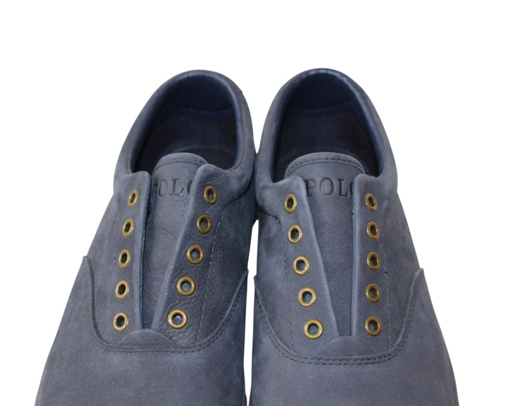 Polo Ralph Lauren Navy Leather Trainer (Sz 12)