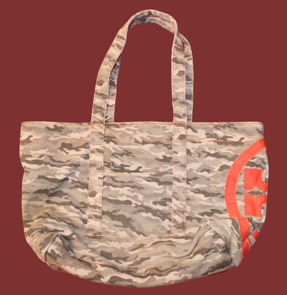 Tory Burch Canvas Camo Tote